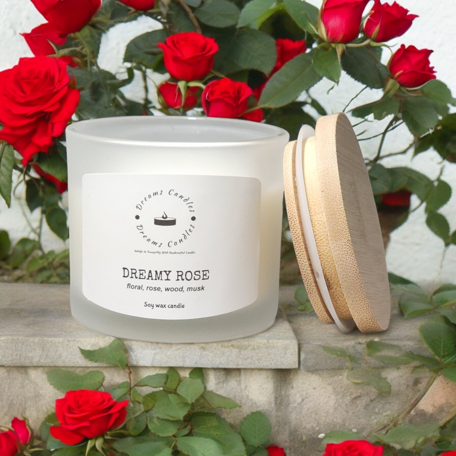 Dreamy Rose soy candles, Small Size