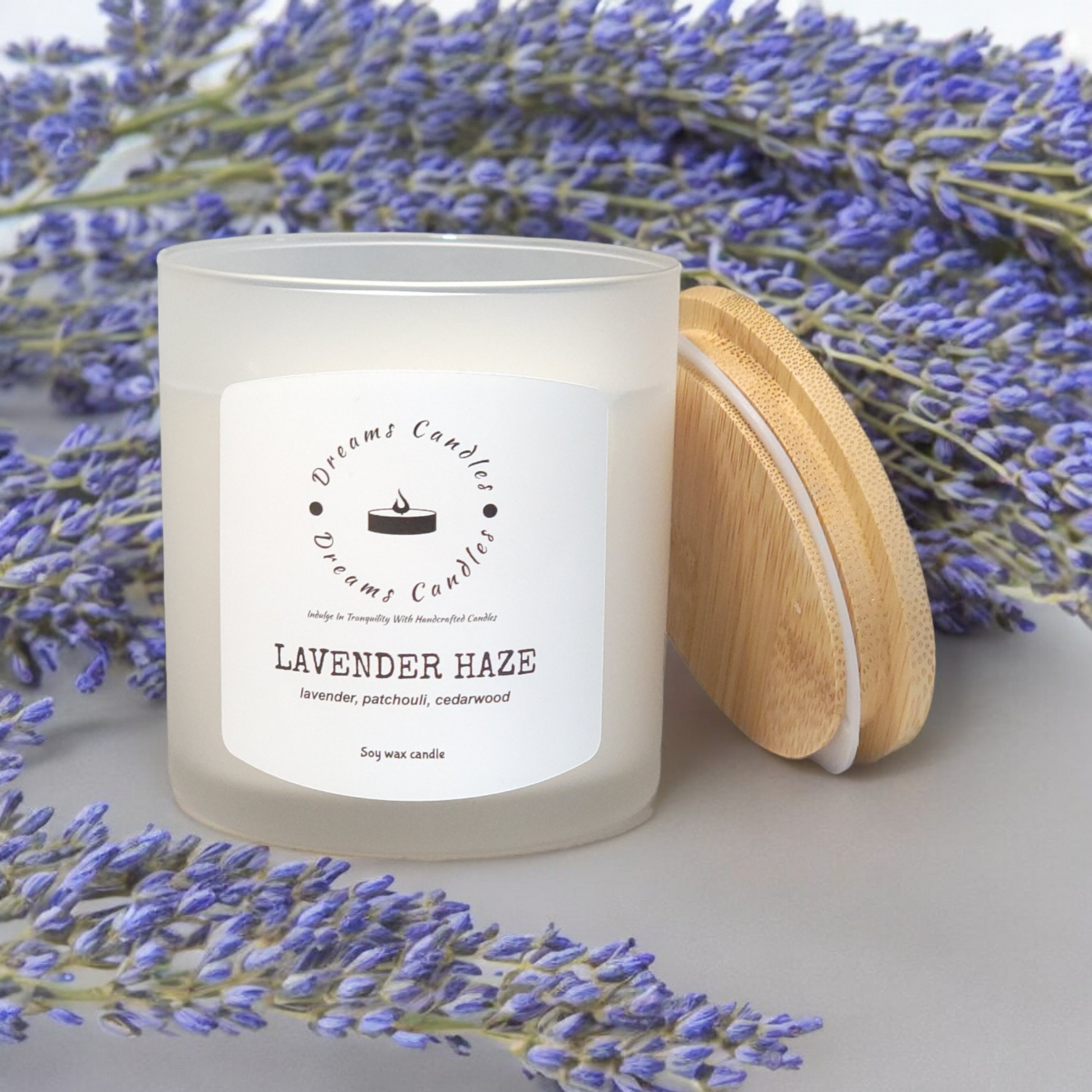 Lavender Haze soy candles, Large