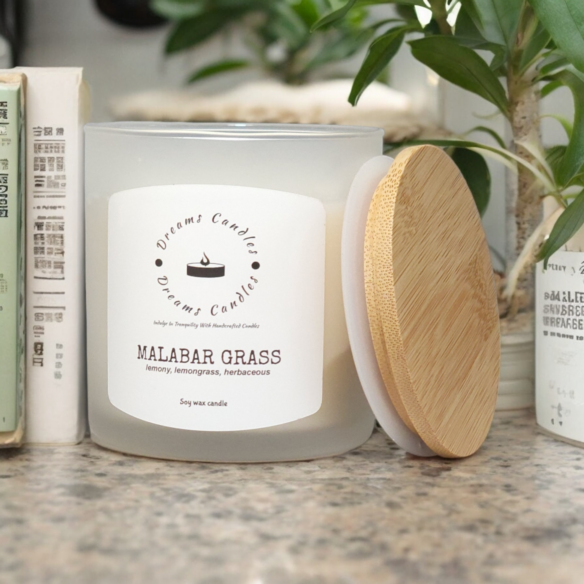 Malabar Grass soy candles, Large